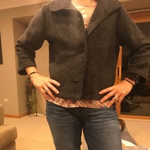 Evan-Piccone short black wool jacket